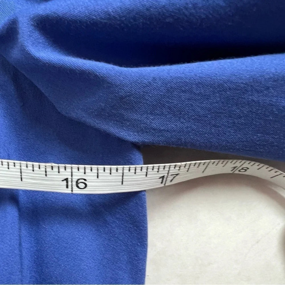 Cinq A Sept Dress Erin Puff Sleeve Mini Crew Neck Bright Cotton Blend Blue Sz 0 - Picture 6 of 10